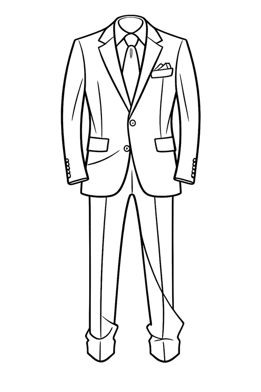 Ilustración de traje formal para hombre